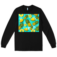 Black blue pineapple Long Sleeve Tee - BarkalooDesign