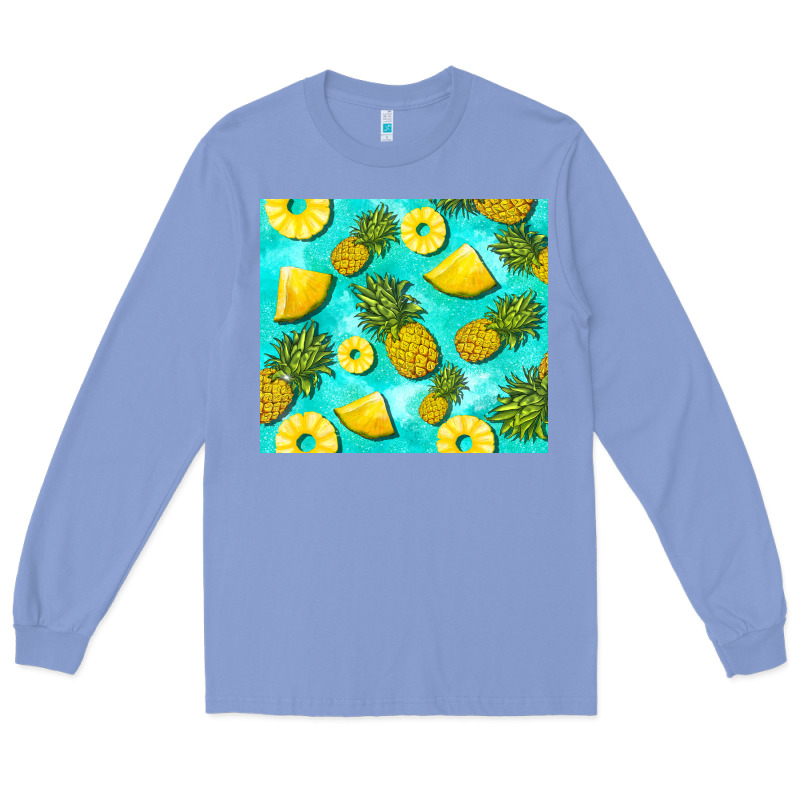 Blue Pineapple Long Sleeve Tee by BarkalooDesign | Teevron