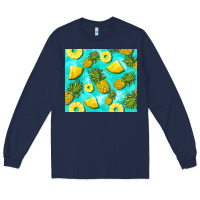 Navy blue pineapple Long Sleeve Tee - BarkalooDesign