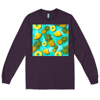 Plum blue pineapple Long Sleeve Tee - BarkalooDesign