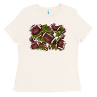 Bone football background Ladies Tee - BarkalooDesign