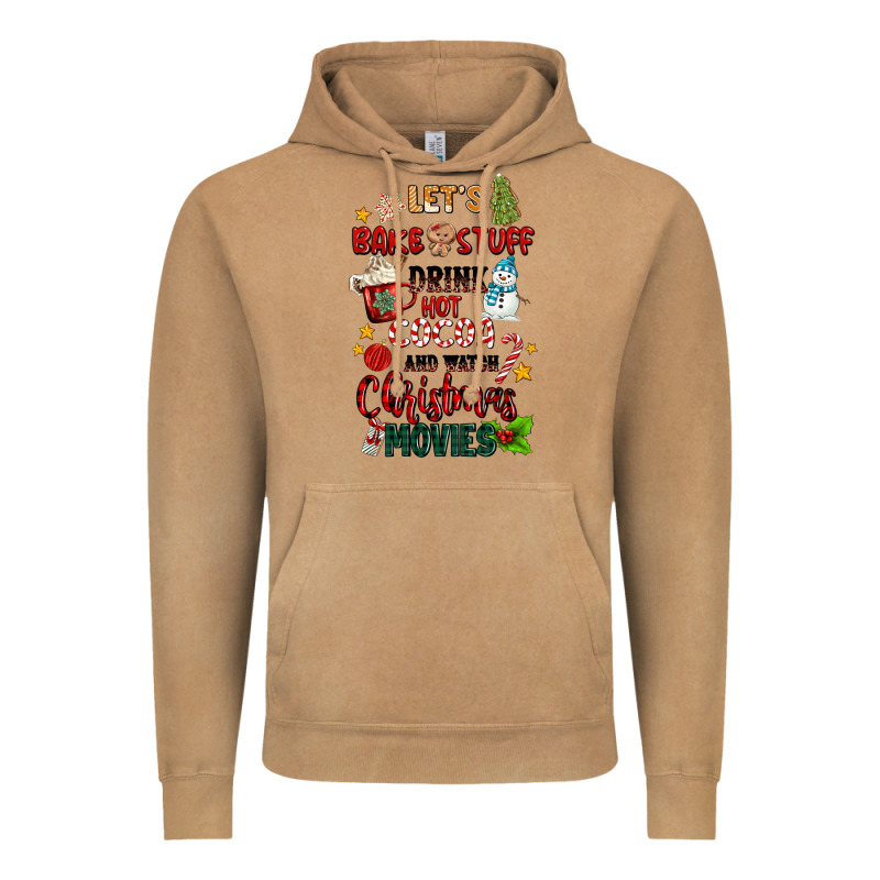Let's Bake Stuff Drink Hot Cocoa And Watch Christm Vintage Hoodie by MaliasSmallBusiness | Teevron