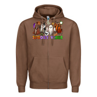 Chestnut spooky vibes sports ghosts Zipper Hoodie - CowGirlArtShop