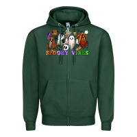 Sports Green spooky vibes sports ghosts Zipper Hoodie - CowGirlArtShop