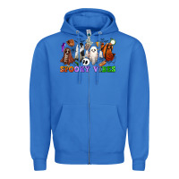Spooky Vibes Sports Ghosts Zipper Hoodie | Teevron
