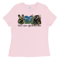 Peace Love Spectacled Bear Ladies Tee | Teevron
