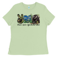 Matcha Peace Love Spectacled Bear Ladies Tee - LillyAllenDesigns