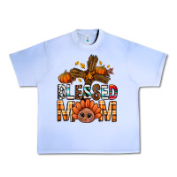 Grape Ice Western Blessed Mom With Cross Urban Heavy Tee - BundleAndBundleShop