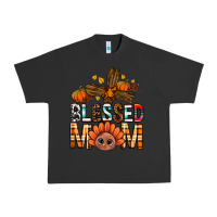 Pigment Black Western Blessed Mom With Cross Urban Heavy Tee - BundleAndBundleShop