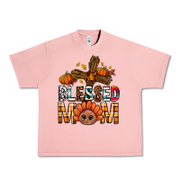Salmon Western Blessed Mom With Cross Urban Heavy Tee - BundleAndBundleShop