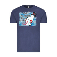 Vintage Denim how snowflakes are made winter christmas Vintage Tee - MaliasSmallBusiness