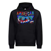 Black American babe Urban Hoodie - CowhideDigitalArt
