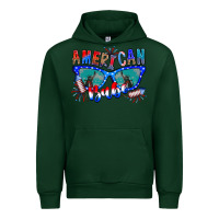 Forest Green American babe Urban Hoodie - CowhideDigitalArt