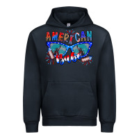 Navy American babe Urban Hoodie - CowhideDigitalArt