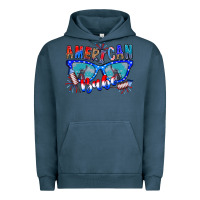 Pigment Midnight Navy American babe Urban Hoodie - CowhideDigitalArt