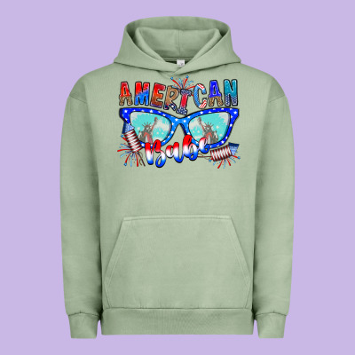 American Babe Urban Hoodie Designed By Cowhidedigitalart