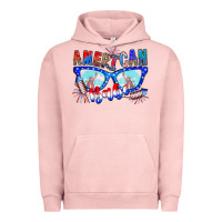 Pigment Salmon American babe Urban Hoodie - CowhideDigitalArt