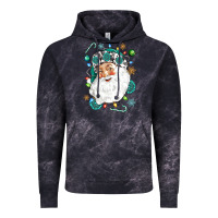 Cloud Black Western Santa Christmas Vintage Hoodie - NancyCooperArtShop