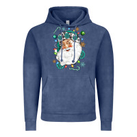 Vintage Denim Western Santa Christmas Vintage Hoodie - NancyCooperArtShop