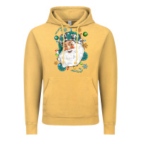 Vintage Mustard Western Santa Christmas Vintage Hoodie - NancyCooperArtShop