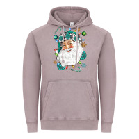 Vintage Zinc Western Santa Christmas Vintage Hoodie - NancyCooperArtShop