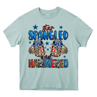 Arona star spangled and hammered skeleton hand Heavy Core Tee - Jasminsmagicworld