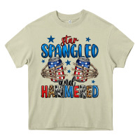 Mossy star spangled and hammered skeleton hand Heavy Core Tee - Jasminsmagicworld
