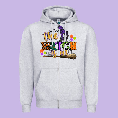 The Witch Is In Zipper Hoodie Designed By Cowgirlartshop