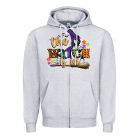 Heather Grey the witch is in Zipper Hoodie - CowGirlArtShop
