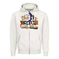 Oatmeal Heather the witch is in Zipper Hoodie - CowGirlArtShop
