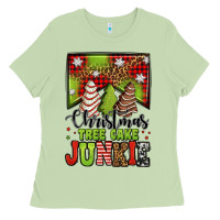 Matcha Christmas tree cake junkie Ladies Tee - Jasminsmagicworld