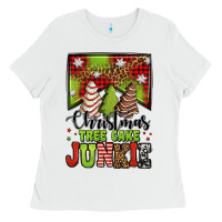 White Christmas tree cake junkie Ladies Tee - Jasminsmagicworld