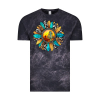 Cloud Black sunset sunflower Vintage Tee - JahusDesignShop