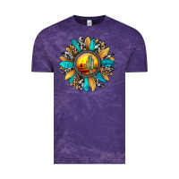 Cloud Purple sunset sunflower Vintage Tee - JahusDesignShop
