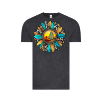 Vintage Black sunset sunflower Vintage Tee - JahusDesignShop