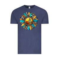 Vintage Denim sunset sunflower Vintage Tee - JahusDesignShop