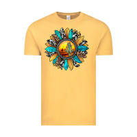 Vintage Mustard sunset sunflower Vintage Tee - JahusDesignShop