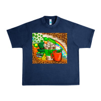 Navy Coffee Cups St Patricks Day Tumbler Urban Heavy Tee - BundleAndBundleShop