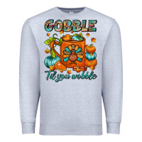 Heather Grey Gobble Til You Wobble Coffee Mug Premium Sweatshirt - FaDigitalArtStudio