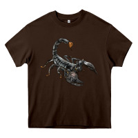 Chocolate Brown scorpion Heavy Core Tee - LillyAllenDesigns