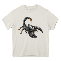 Cream scorpion Heavy Core Tee - LillyAllenDesigns