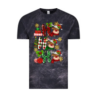 Cloud Black ho ho ho reindeer Vintage Tee - MaliasSmallBusiness