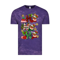 Cloud Purple ho ho ho reindeer Vintage Tee - MaliasSmallBusiness