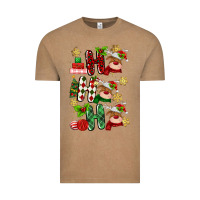 Vintage Coffee ho ho ho reindeer Vintage Tee - MaliasSmallBusiness