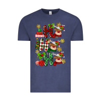 Vintage Denim ho ho ho reindeer Vintage Tee - MaliasSmallBusiness