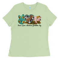 Matcha peace love yorkshire pig Ladies Tee - LillyAllenDesigns