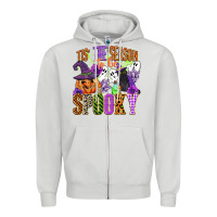 Dove Grey tis the season to be spooky Zipper Hoodie - CowGirlArtShop