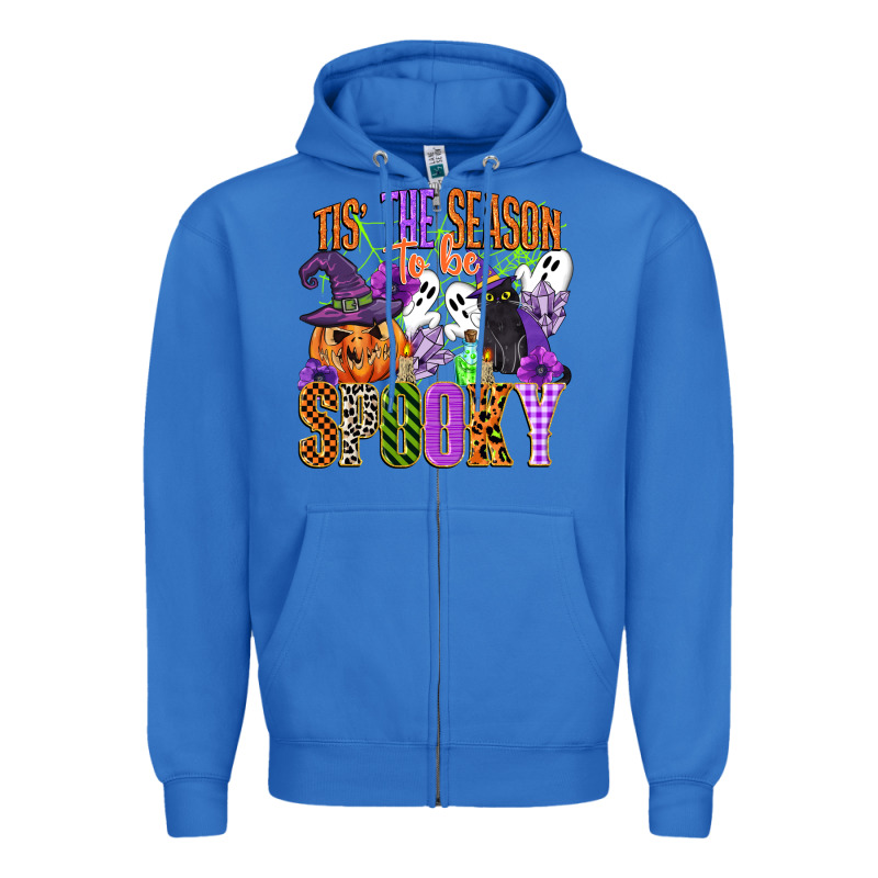 Tis The Season To Be Spooky Zipper Hoodie by CowGirlArtShop | Teevron