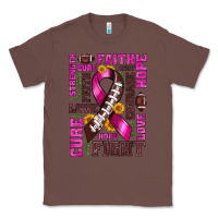 Chestnut breast cancer american football ribbon love cure fight bbs Classic Tee - BundleAndBundleShop
