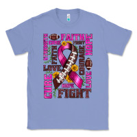 Colony Blue breast cancer american football ribbon love cure fight bbs Classic Tee - BundleAndBundleShop